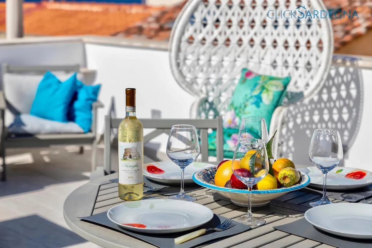 Clicksardinia Alghero Historic Centre Cosy Penthouse With Sea View Terrace 0*,