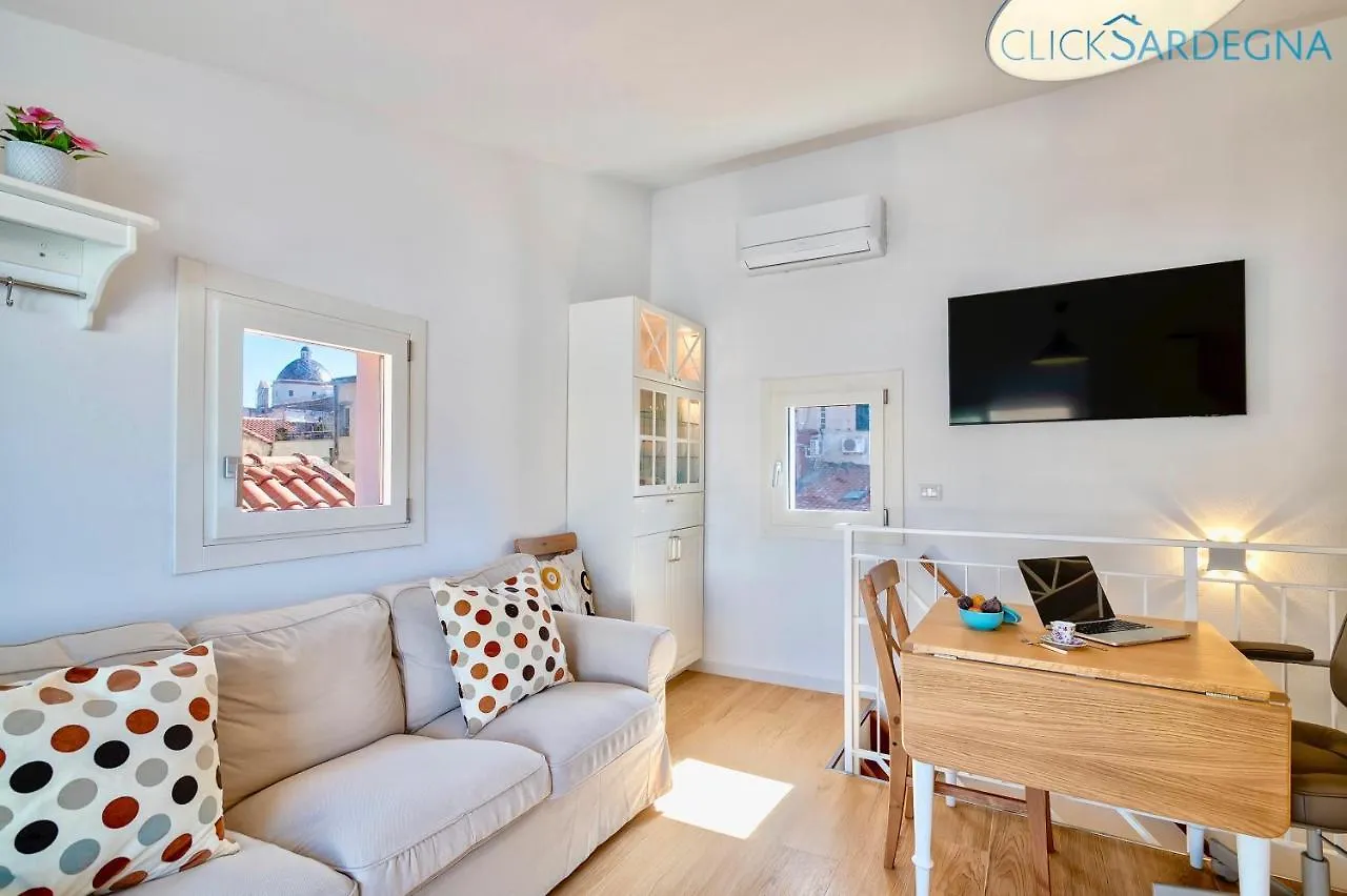 Clicksardinia Alghero Historic Centre Cosy Penthouse With Sea View Terrace דירה